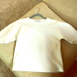 Zara white puff sleeve top